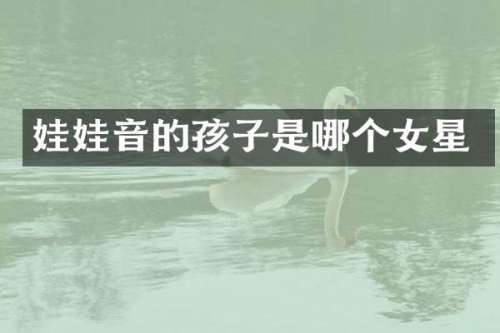 娃娃音的孩子是哪个女星