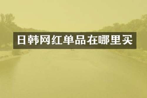 日韩网红单品在哪里买