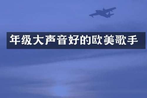 年级大声音好的欧美歌手