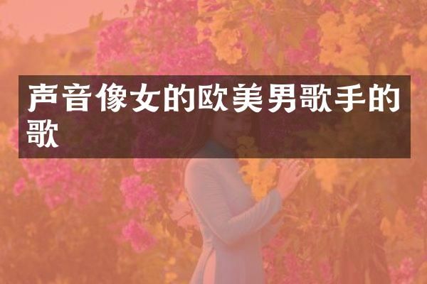 声音像女的欧美男歌手的歌