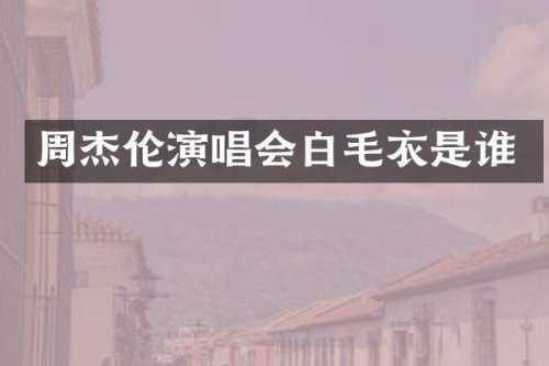 周杰伦演唱会白毛衣是谁