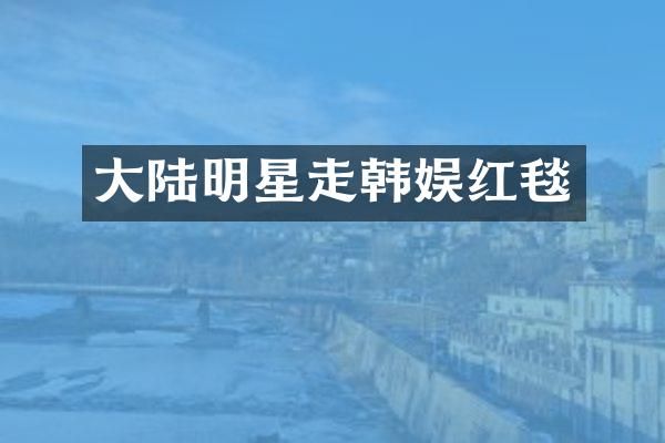 大陆明星走韩娱红毯