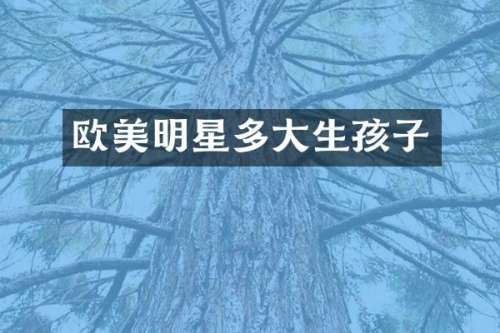 欧美明星多大生孩子