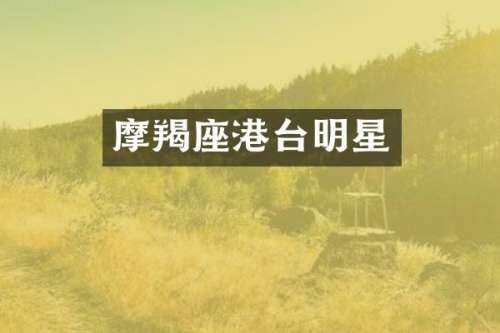 摩羯座港台明星