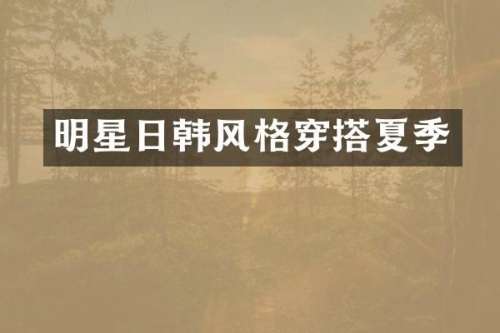 明星日韩风格穿搭夏季