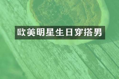 欧美明星生日穿搭男