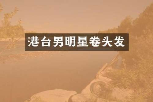 港台男明星卷头发