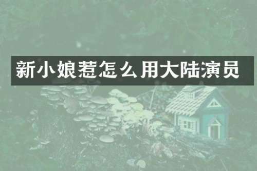 新小娘惹怎么用大陆演员