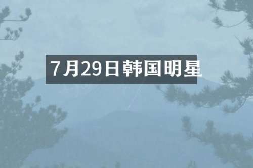 7月29日韩国明星