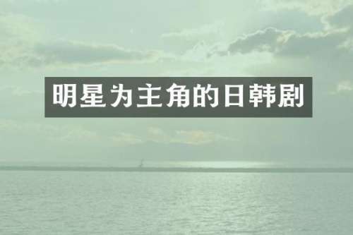 明星为主角的日韩剧