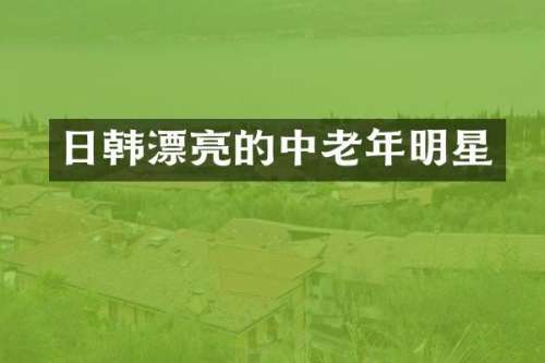 日韩漂亮的中老年明星