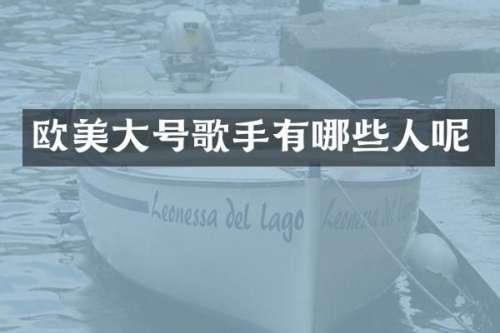 欧美大号歌手有哪些人呢