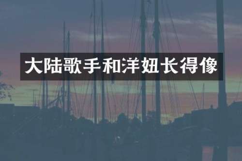 大陆歌手和洋妞长得像