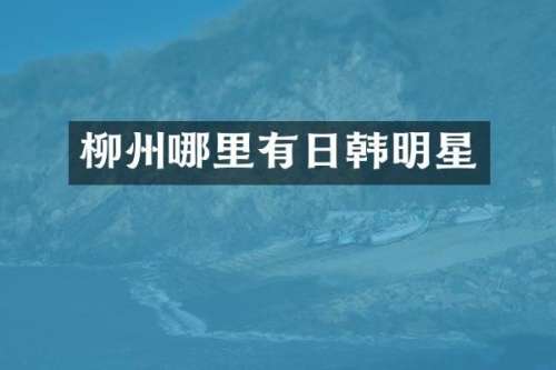 柳州哪里有日韩明星