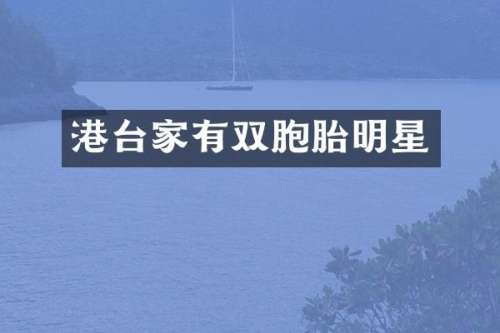 港台家有双胞胎明星