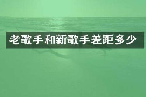 老歌手和新歌手差距多少