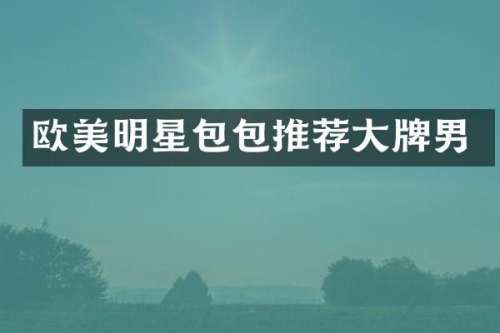 欧美明星包包推荐大牌男