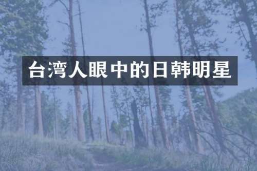 台湾人眼中的日韩明星