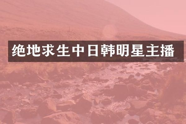 绝地求生中日韩明星主播