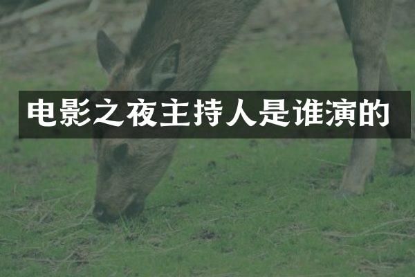 电影之夜主持人是谁演的