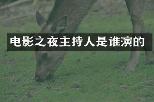 电影之夜主持人是谁演的