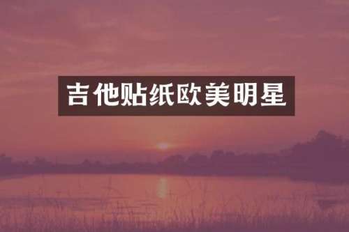 吉他贴纸欧美明星