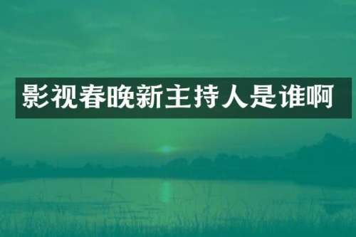 影视新主持人是谁啊