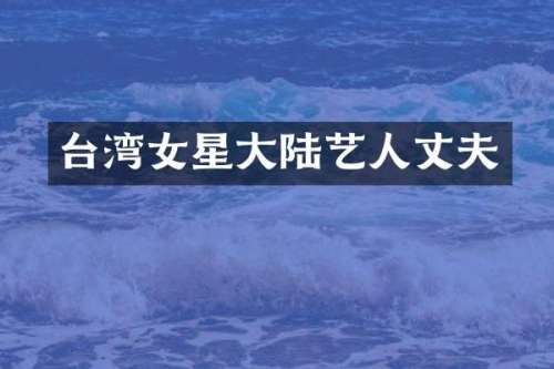 台湾女星大陆艺人丈夫