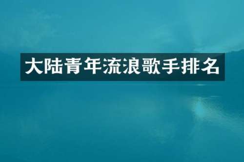 大陆青年流浪歌手排名