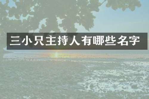 三小只主持人有哪些名字