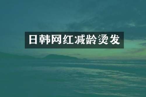 日韩网红减龄烫发