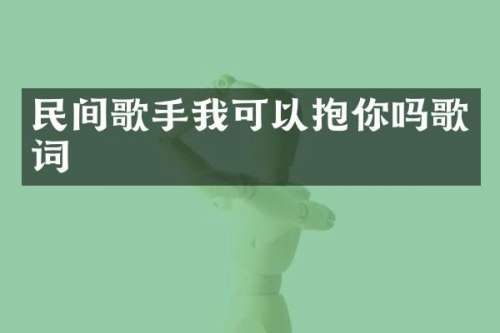 民间歌手我可以抱你吗歌词