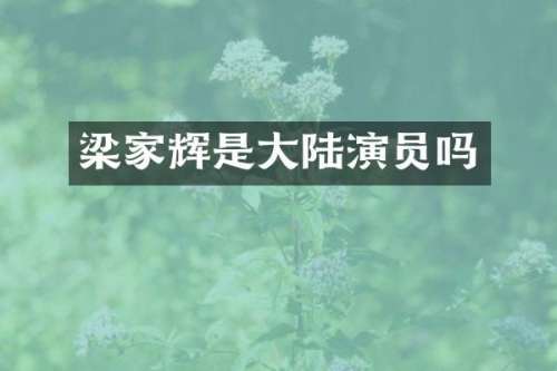 梁家辉是大陆演员吗