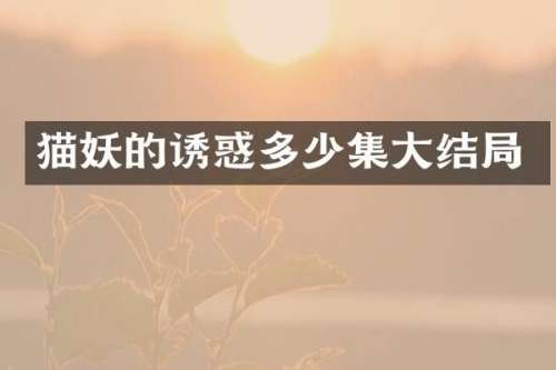 猫妖的诱惑多少集大结局