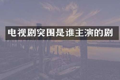 电视剧突围是谁主演的剧