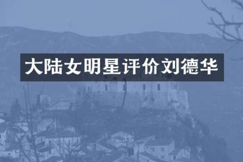 大陆女明星评价刘德华