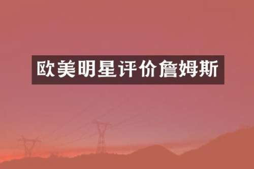 欧美明星评价詹姆斯