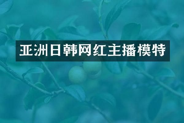 亚洲日韩网红主播模特