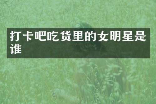 打卡吧吃货里的女明星是谁