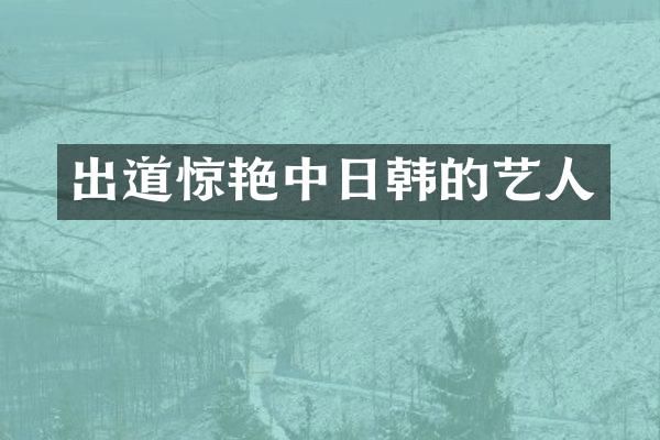 出道惊艳中日韩的艺人