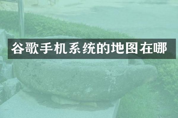 谷歌手机系统的地图在哪