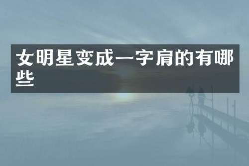 女明星变成一字肩的有哪些