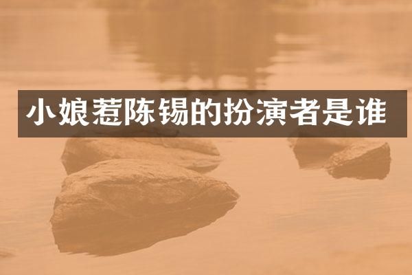 小娘惹陈锡的扮演者是谁