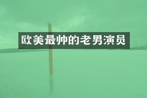 欧美最帅的老男演员