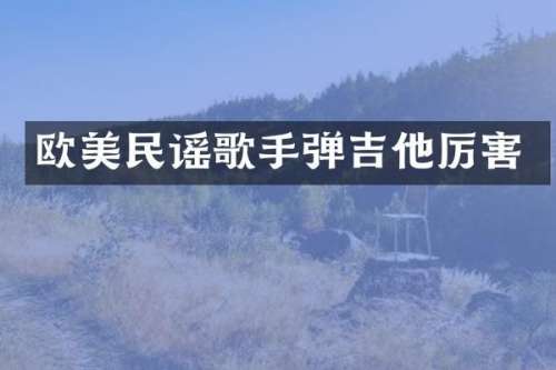 欧美民谣歌手弹吉他厉害