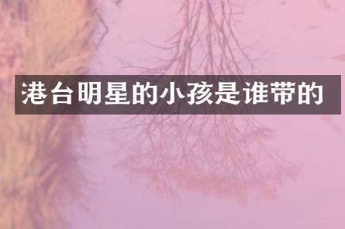 港台明星的小孩是谁带的