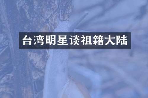 台湾明星谈祖籍大陆