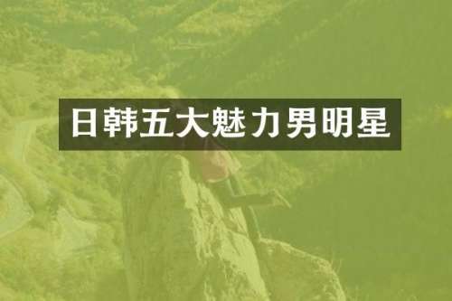 日韩五大魅力男明星