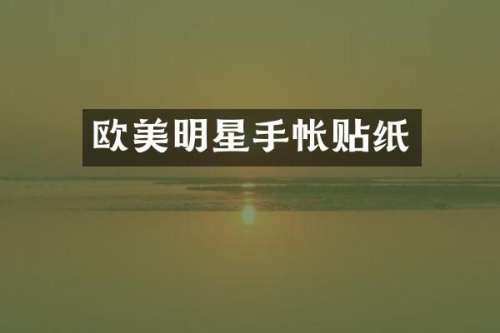欧美明星手帐贴纸