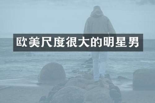 欧美尺度很大的明星男